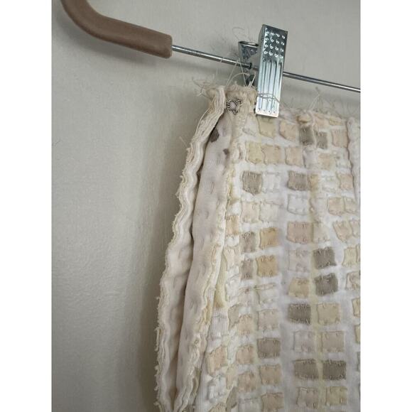 Project Alabama Designer Patchwork Skirt Tan Cream Size S Deadstock Couture Rare - Picture 5 of 13